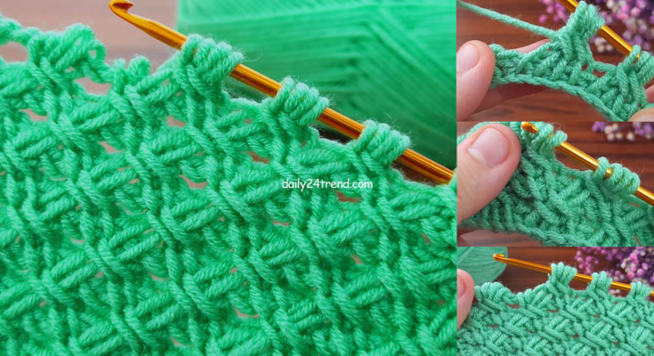 Easy very nice Tunisian crochet pattern explanation